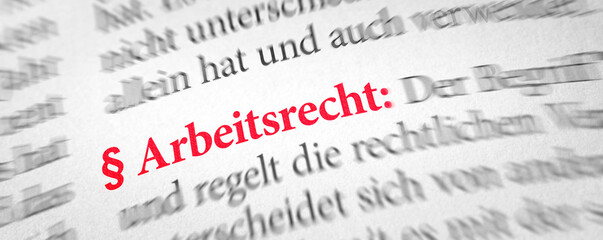  Wörterbuch mit dem Begriff Arbeitsrecht
