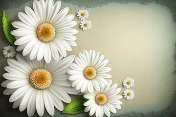 Beautiful Flower Daisy Background - Flowers Backdrops Series - Daisy White Wallpaper created with Generative AI technology
