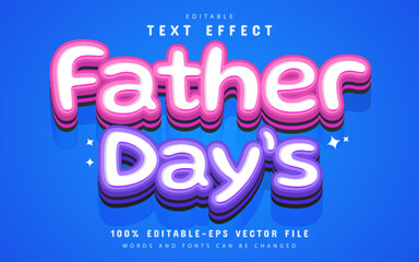 Father day cartoon style text effect