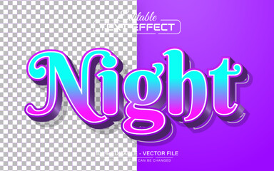 Fototapeta na wymiar Night 3d style text effect