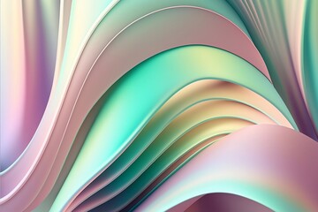 Abstract holographic metallic background. Generative AI