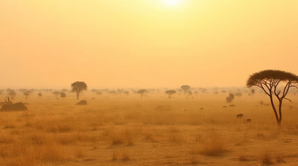 Obraz na płótnie Canvas Dreamy African Landscape Panorama