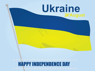 Ukraine Independence day card. vector illustration 