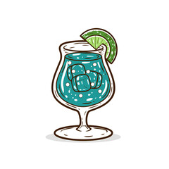 Cocktail drink vector illustration