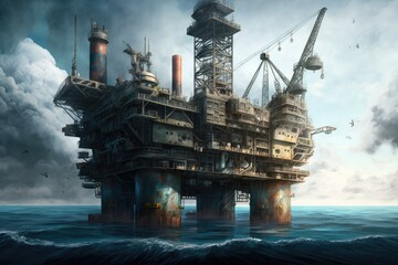 Obraz premium Oil platform