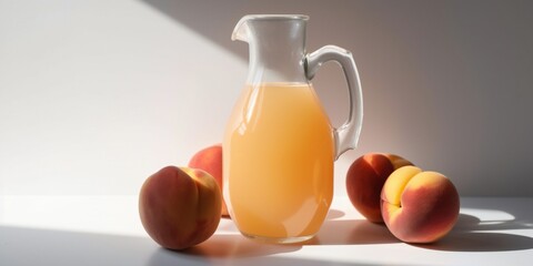 jug of peach juice