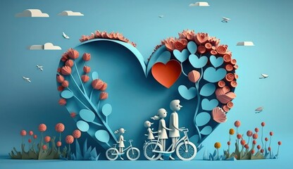 World Mental Health day illustration concept, World Health Day Images, Heartbeat, Stethoscope, world health day April 7, poster, banner, design, theme, 2023, Generate Ai