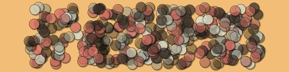 Circles with shadows generative art background art illustration