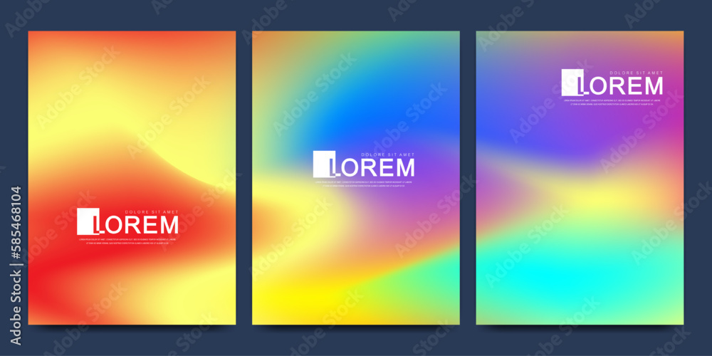 Poster fluid gradient minimal poster layout template. modern cover design. abstract flyer with colorful liq