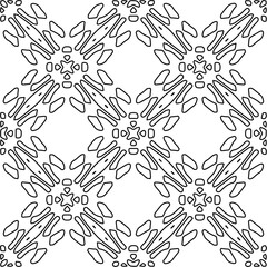 Stylish texture with figures from lines.Abstract geometric black and white pattern for web page, textures, card, poster, fabric, textile. Monochrome graphic repeating design. 