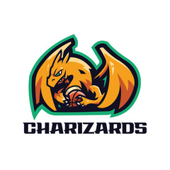 Fototapeta premium Dragon E-sport Logo Design