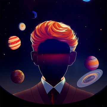 Weltraum Avatar im Comic Stil 4, Comic Look Space Guy