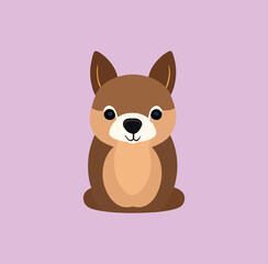 One cute vector art of a cartoon animal.