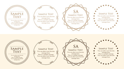 Fashionable frame. Design template. A set of gorgeous foreheads.