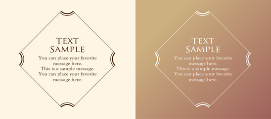 Fashionable frame. Design template. A set of gorgeous foreheads.