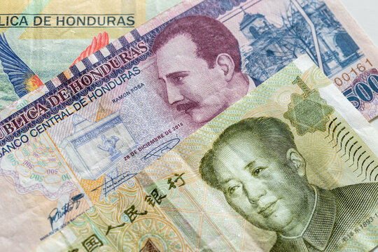 Money Chinese Yuan and Honduran lempira, Concept, Economic cooperation between China and Honduras, Strengthening relations between countries, Global politics and trade