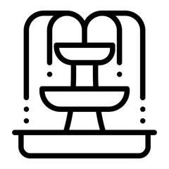 fountain line icon