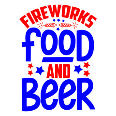 Fireworks food and beer svg