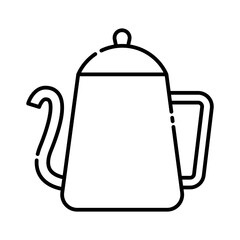 Coffee pot icon outline.