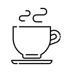 Coffee cup line icon.