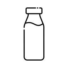 bottle milk outline icon.