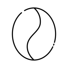 Coffee bean line icon.
