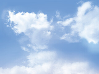 Background with transparent clouds on blue sky. Blue Sky vector - 585477510