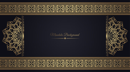 luxury background with golden mandala ornament