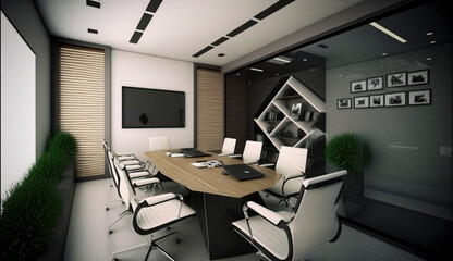 Meeting Space 3d Render