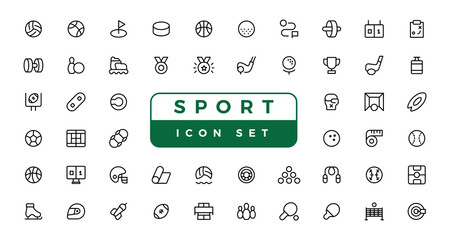 fitness and sport  icons set on white background