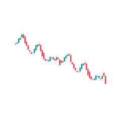 Down trend chart stockmarket