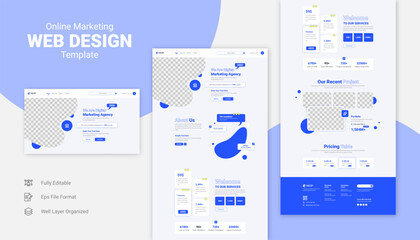 Business website landing page template design