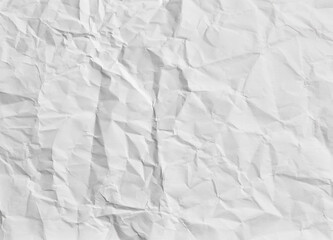  White crumpled paper texture background