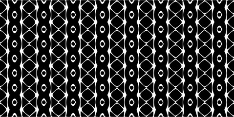 Vector geometric seamless pattern. Minimal ornamental background with abstract shapes. Black and white texture. Simple abstract ornament background. Dark repeat design for decor, fabric, cloth.