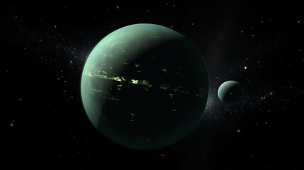 Fototapeta na wymiar toxic exoplanet