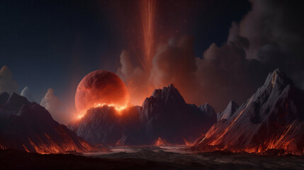 rocky mountainous exoplanet