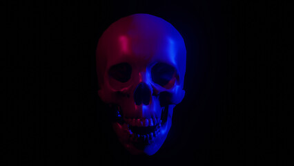 Skull Darkness 3d Render Background