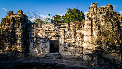 Kalakmul, Campeche, archaeological sites in the Maya peninsula. Drone photo