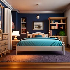 bedroom interior with bed