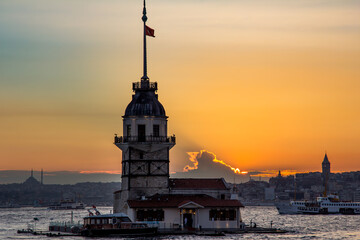 The Maiden Tower Istanbul during Sunset