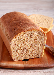 Whole wheat and flax bread