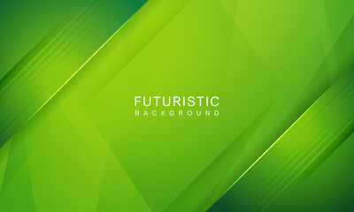 Modern green geometric background. futuristic concept for banners, cards, presentations. Vector illustration © BoBloob