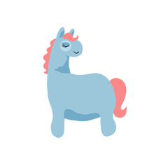 colorful pony, horse - vector illustration
