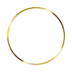 gold circle round frame for your text