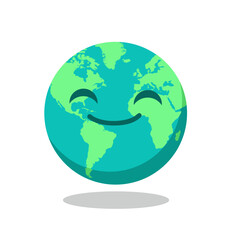 Cartoon world globe vector illustration