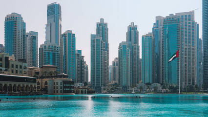 Fototapeta na wymiar A view of the Dubai skyline 