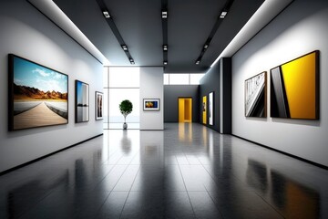Art gallery and Art Exibition Lot - 3d visualization