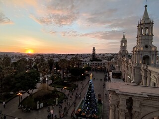 Fototapeta premium arequipa sunset