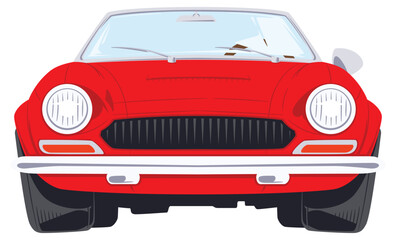 Obraz na płótnie Canvas Luxury convertible. Funny car. Cartoon auto. Illustration for internet and mobile website.