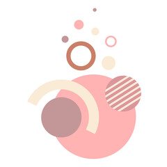 Abstract Geometric Decorative Circles in Aesthetic Colors